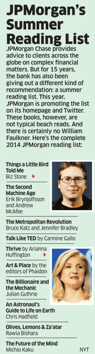 jp morgans summer reading list 2014